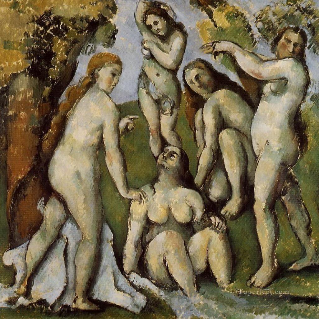 Five Bathers Paul Cezanne Oil Paintings
